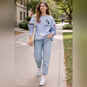 MARVEL Captain America Themed Sweatshirt XL